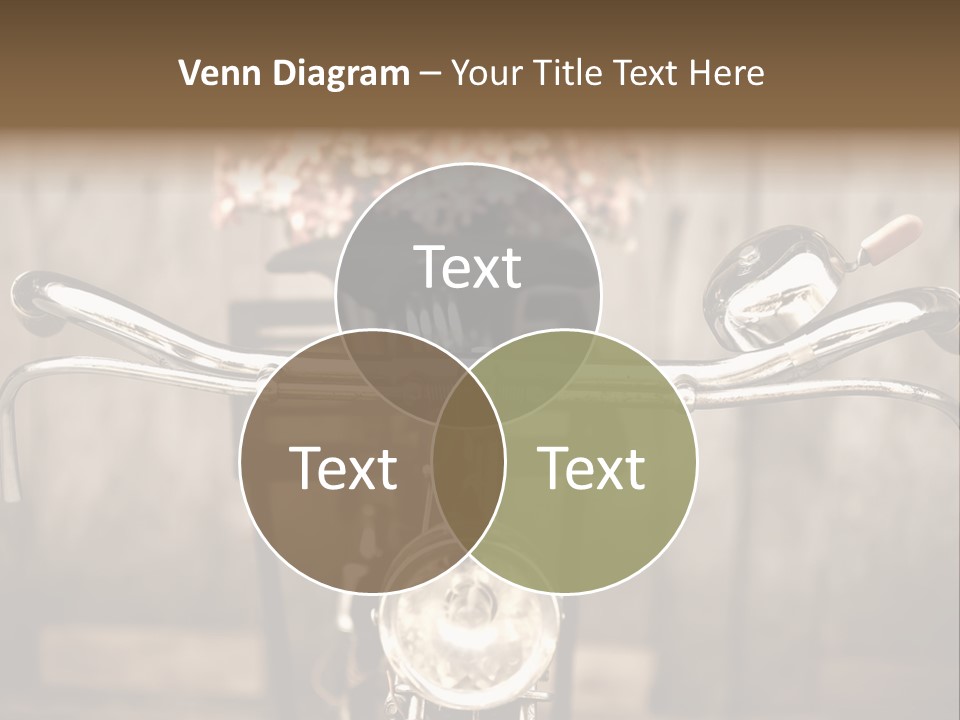 Bicycles Bouquet Of Flowers PowerPoint Template