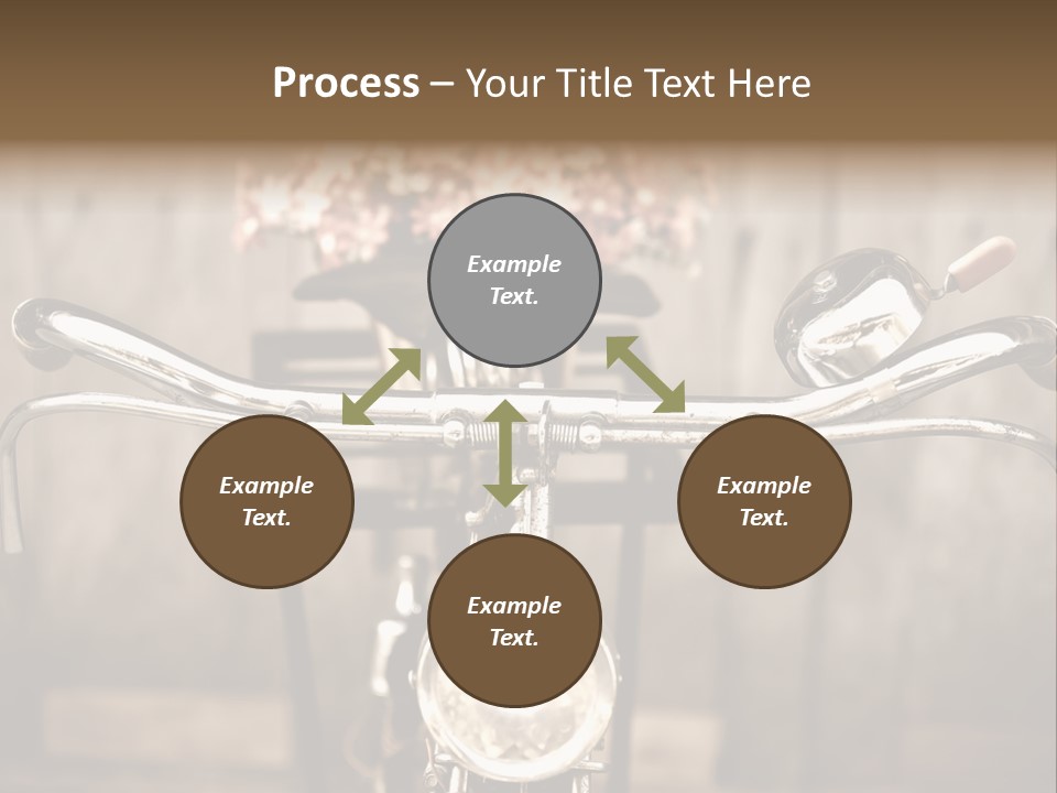 Bicycles Bouquet Of Flowers PowerPoint Template
