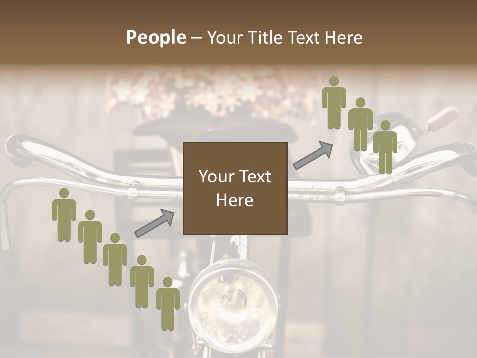 Bicycles Bouquet Of Flowers PowerPoint Template