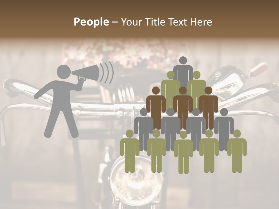 Bicycles Bouquet Of Flowers PowerPoint Template