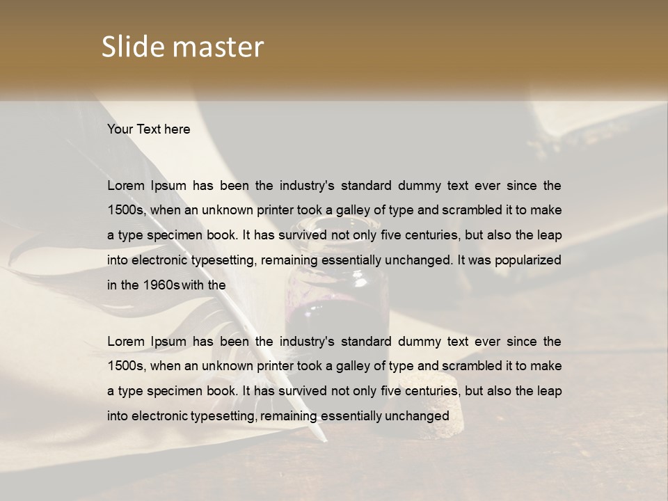 Pen And Ink PowerPoint Template