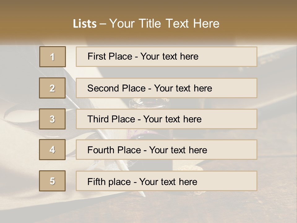 Pen And Ink PowerPoint Template