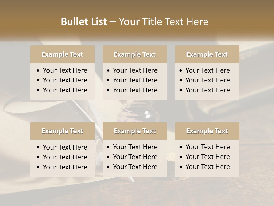 Pen And Ink PowerPoint Template
