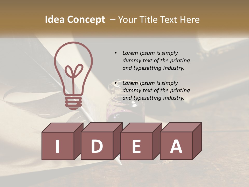 Pen And Ink PowerPoint Template