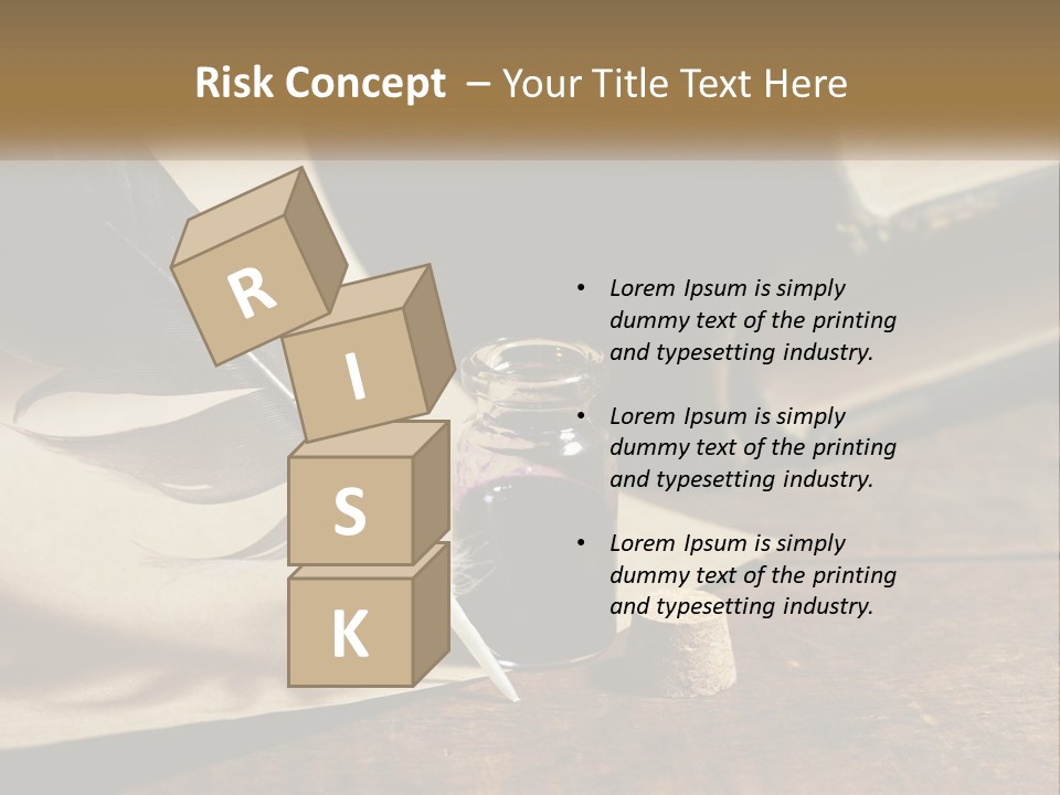 Pen And Ink PowerPoint Template