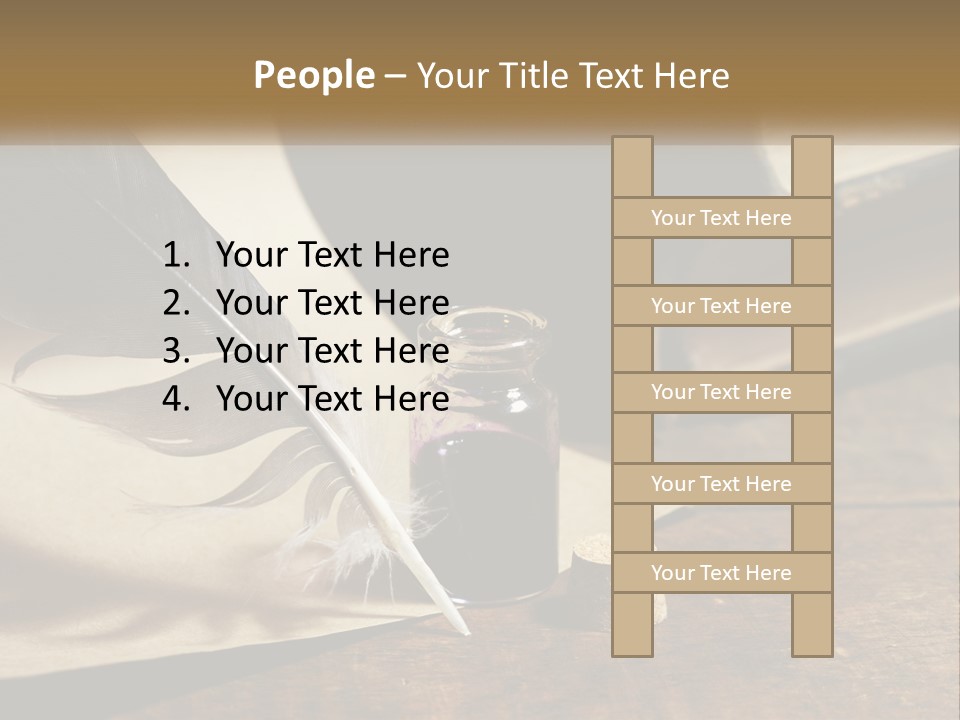 Pen And Ink PowerPoint Template