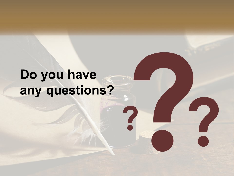 Pen And Ink PowerPoint Template