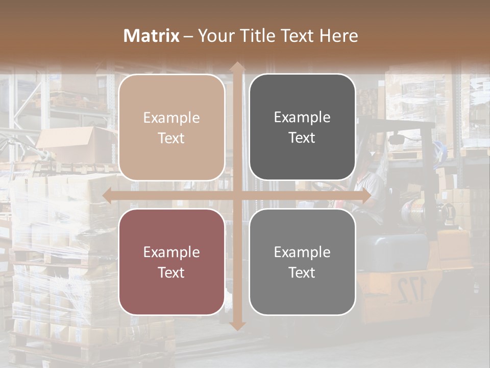 Products In Warehouses PowerPoint Template