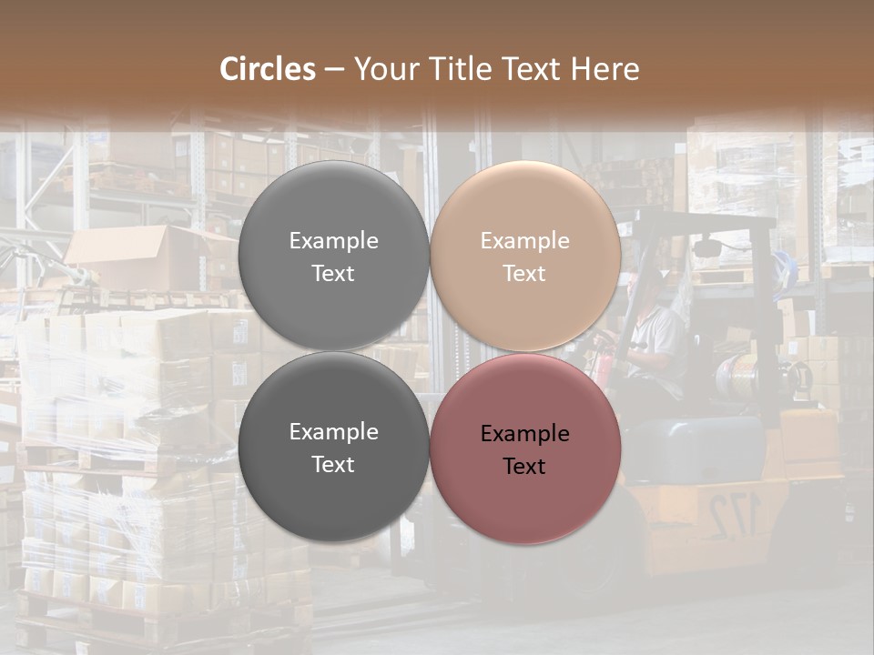 Products In Warehouses PowerPoint Template