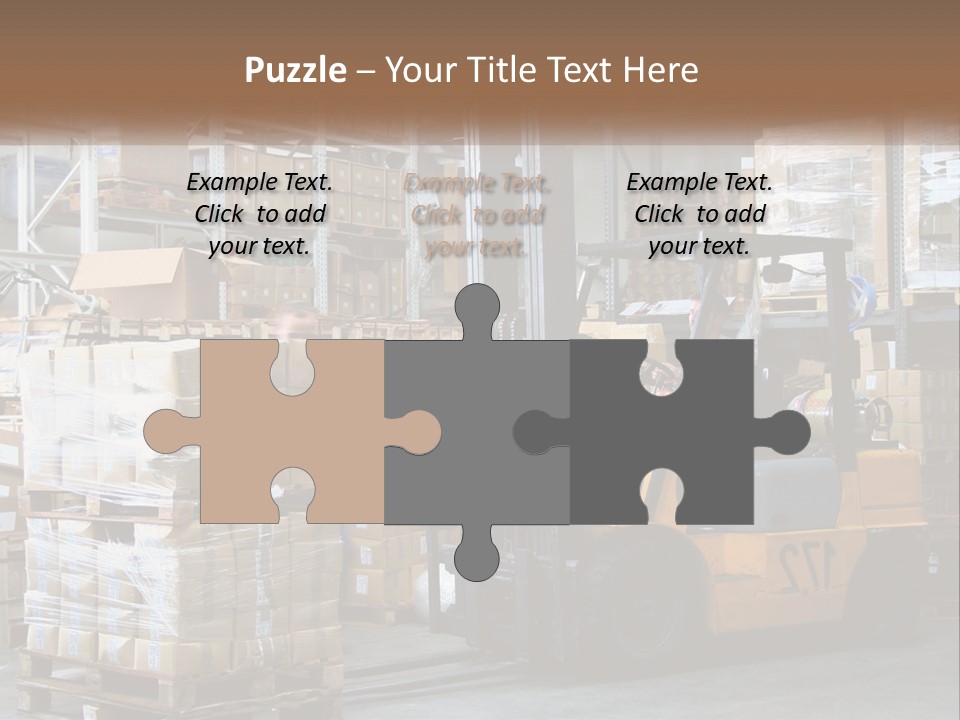Products In Warehouses PowerPoint Template