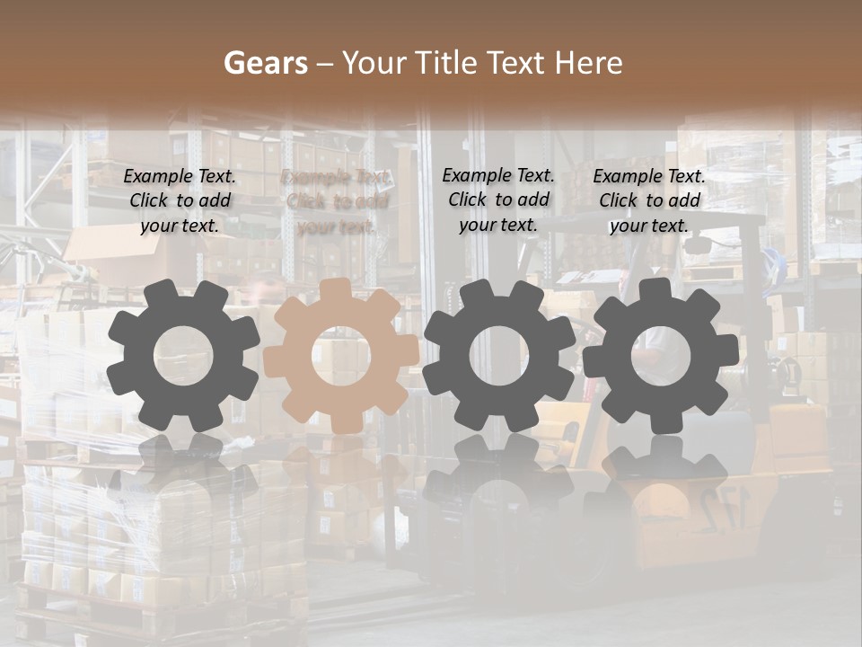 Products In Warehouses PowerPoint Template