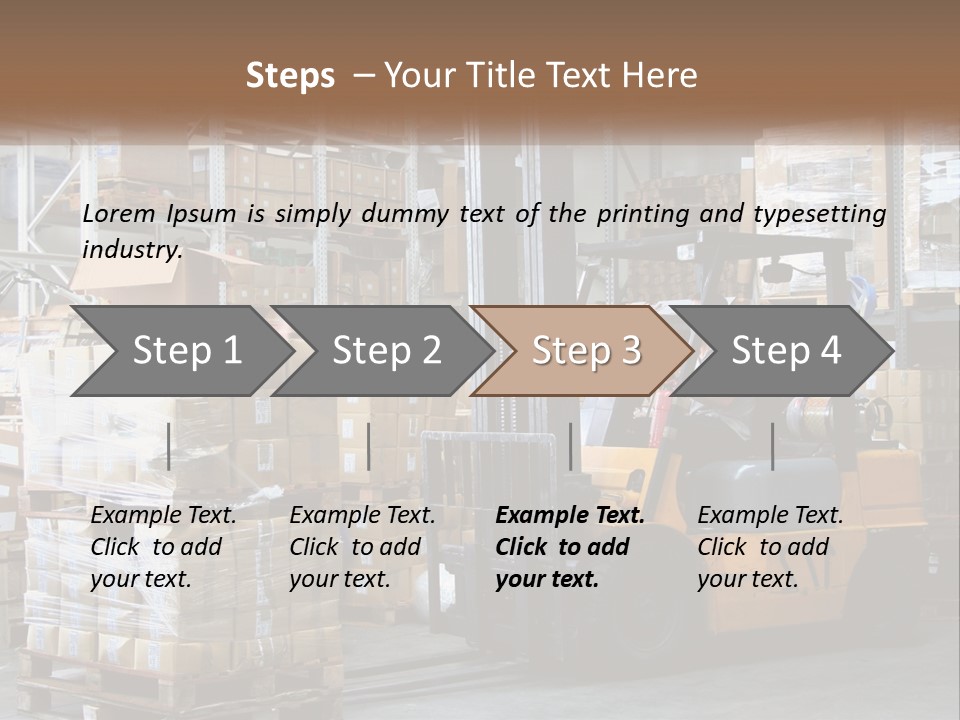 Products In Warehouses PowerPoint Template