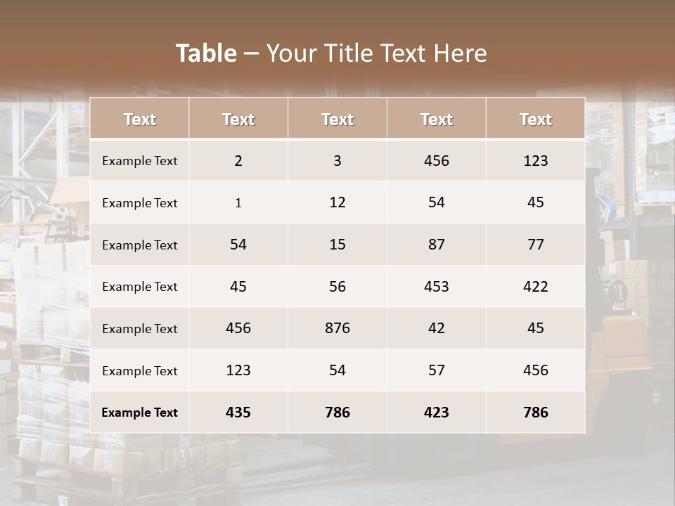 Products In Warehouses PowerPoint Template