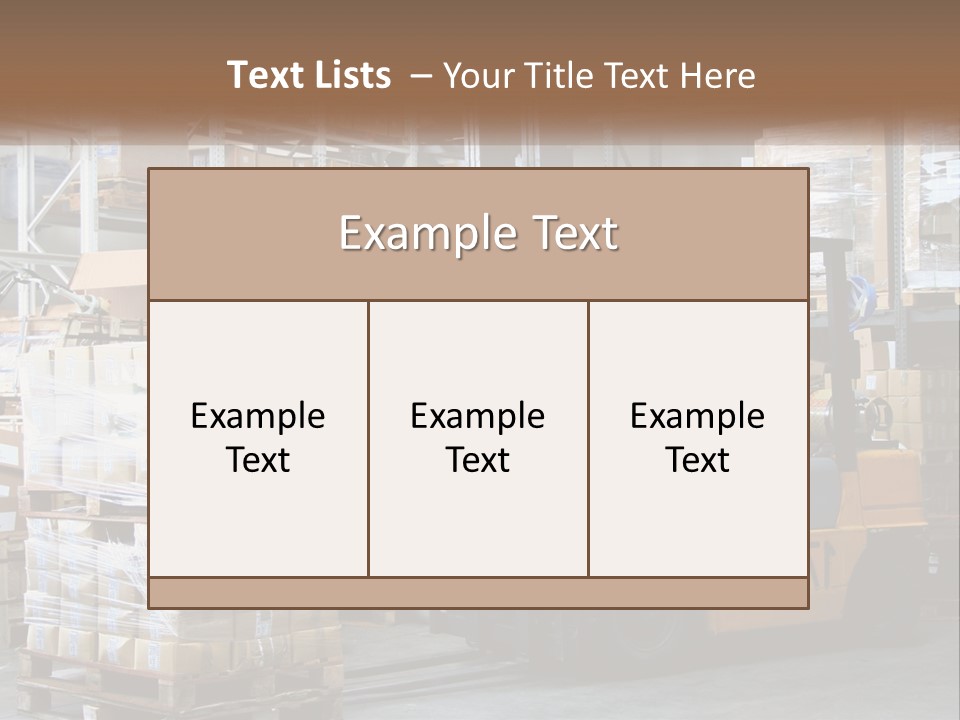 Products In Warehouses PowerPoint Template