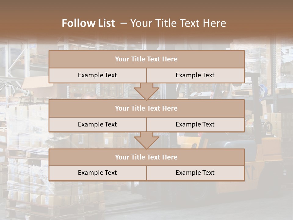 Products In Warehouses PowerPoint Template