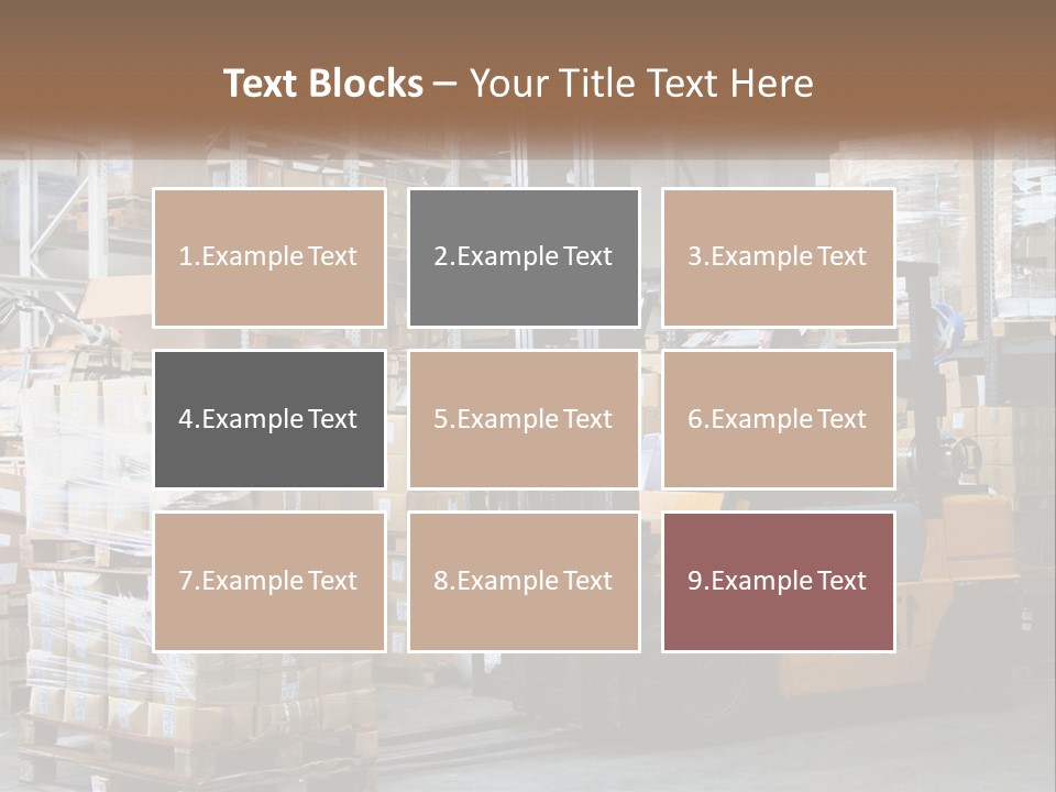 Products In Warehouses PowerPoint Template