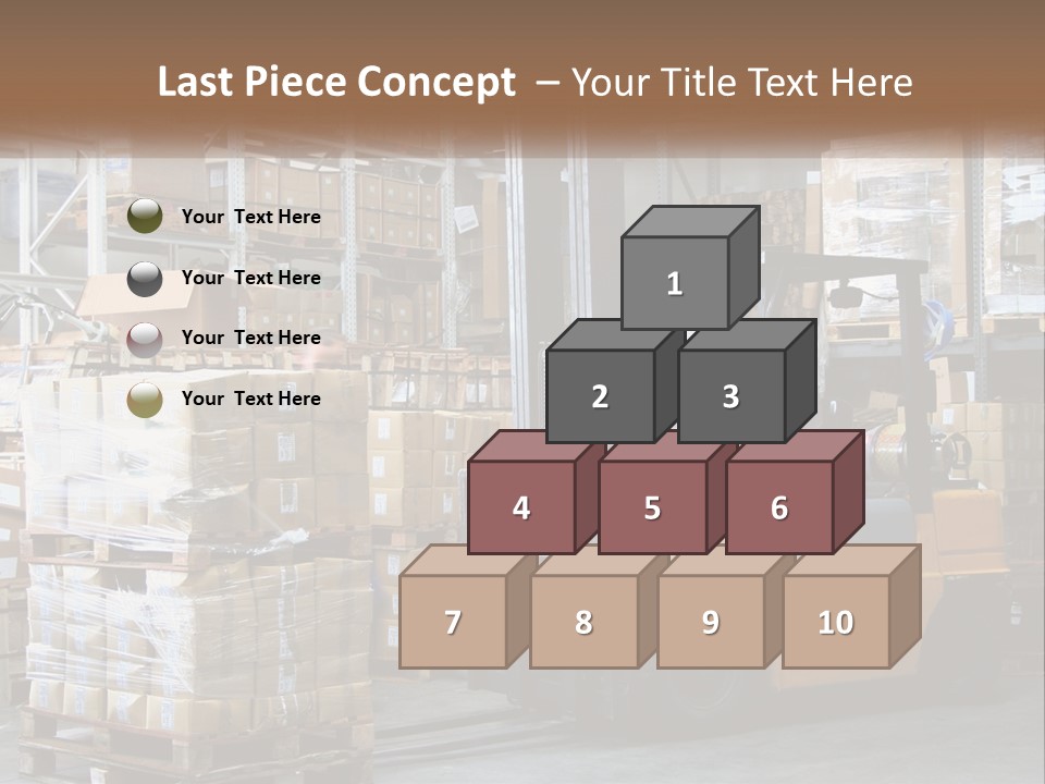 Products In Warehouses PowerPoint Template