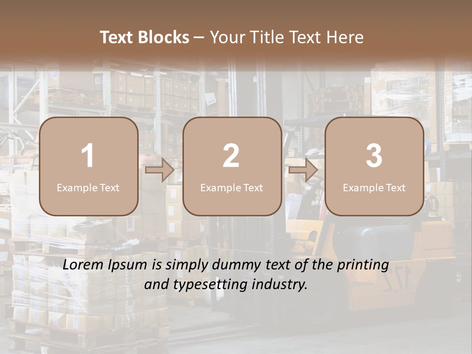 Products In Warehouses PowerPoint Template