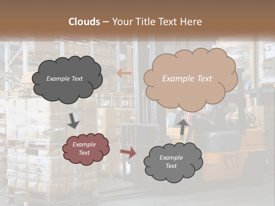 Products In Warehouses PowerPoint Template