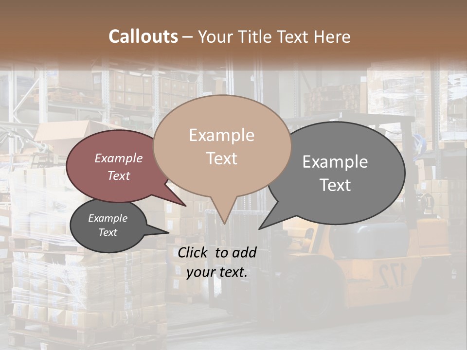 Products In Warehouses PowerPoint Template