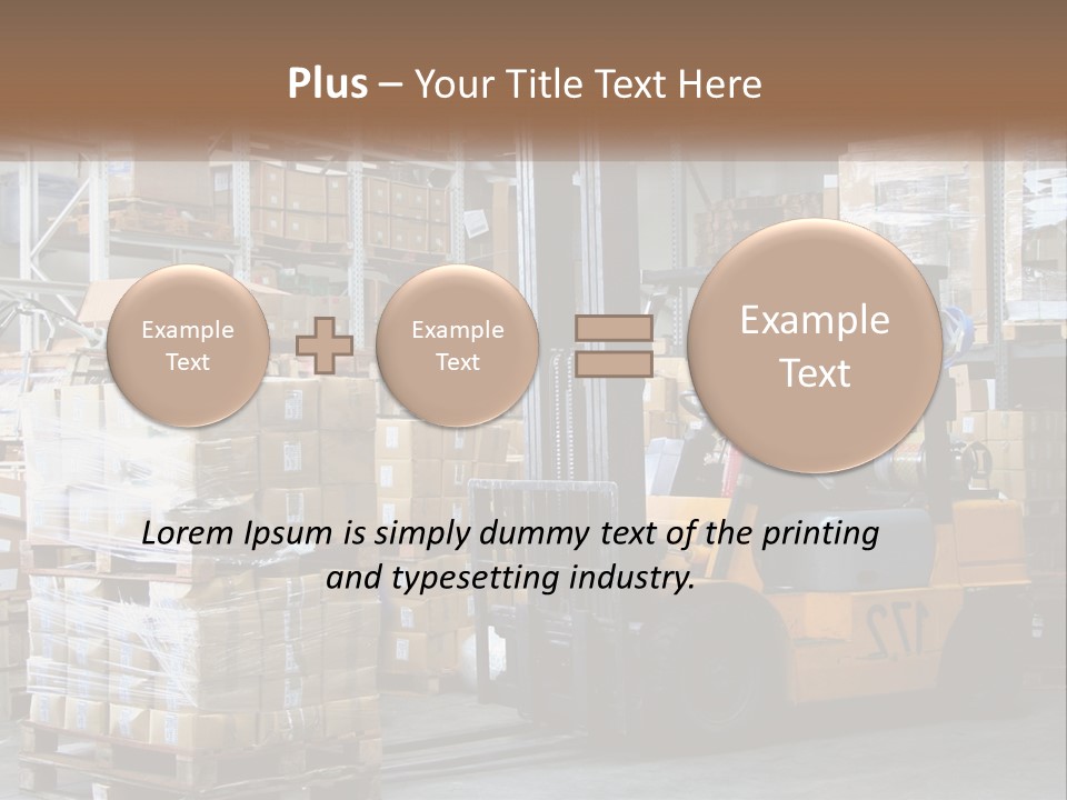 Products In Warehouses PowerPoint Template