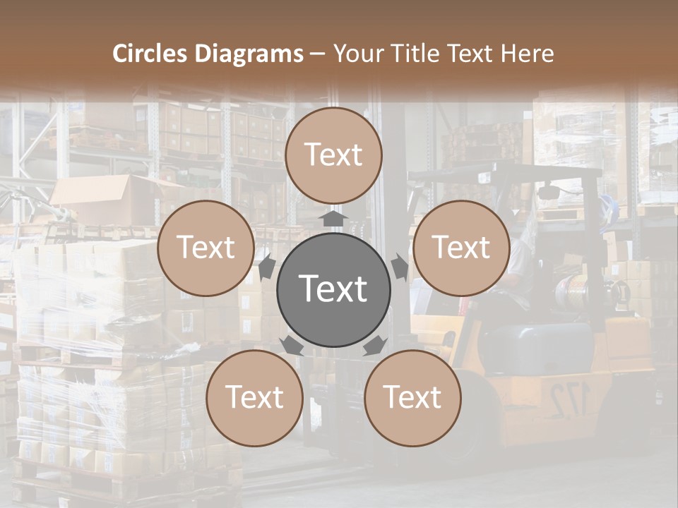Products In Warehouses PowerPoint Template