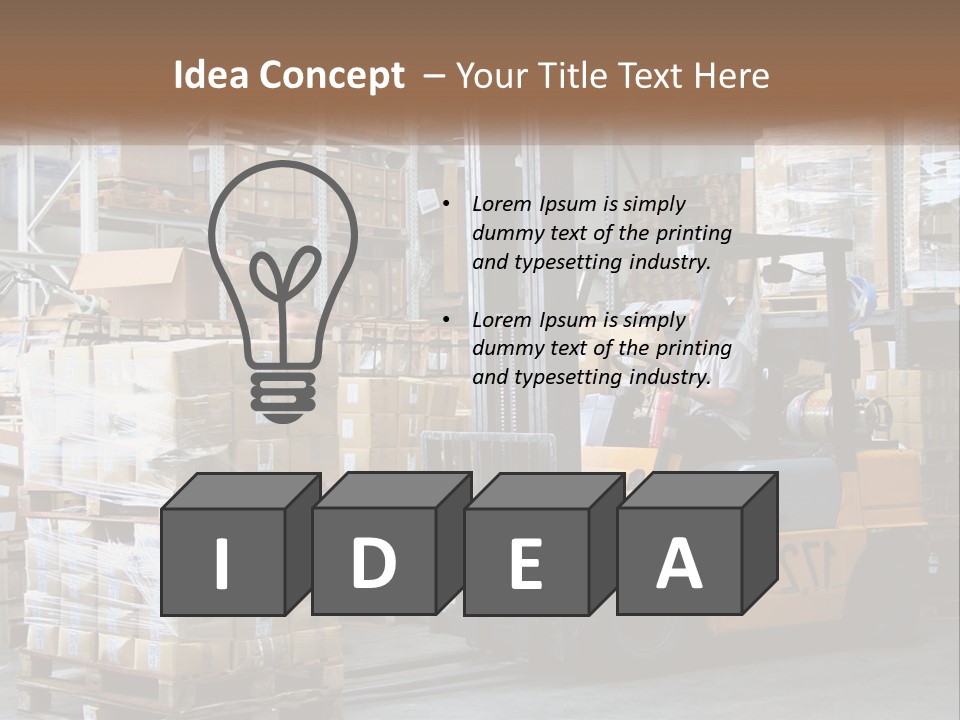 Products In Warehouses PowerPoint Template