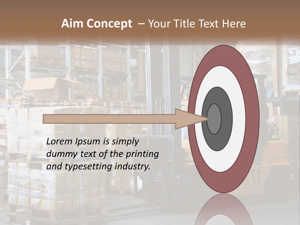 Products In Warehouses PowerPoint Template