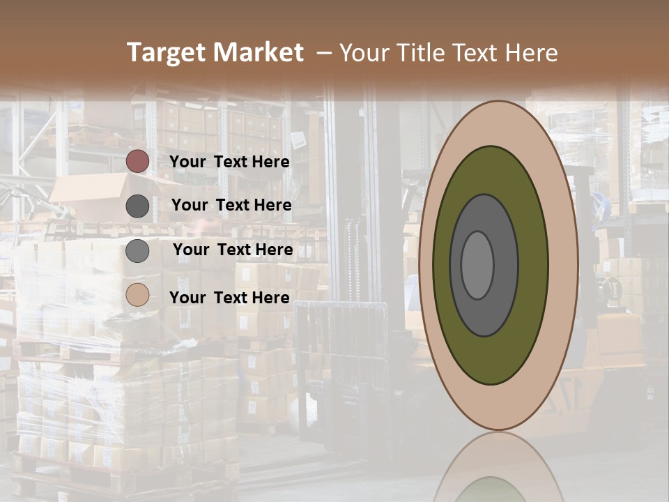 Products In Warehouses PowerPoint Template