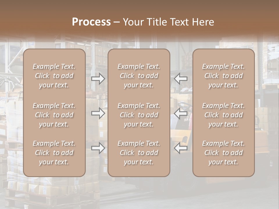 Products In Warehouses PowerPoint Template