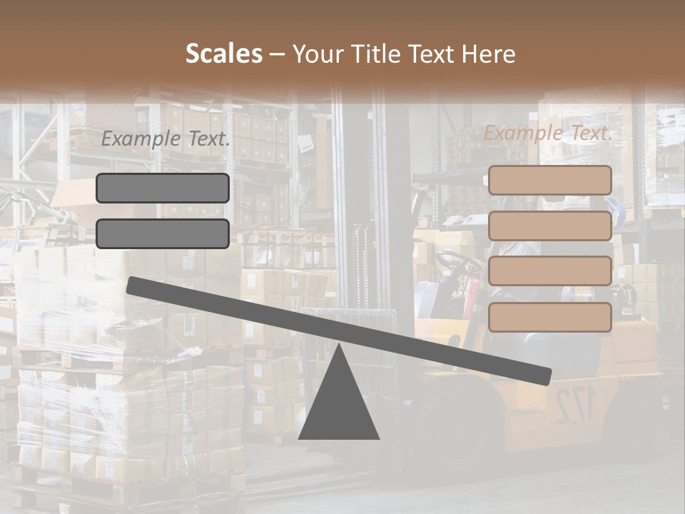 Products In Warehouses PowerPoint Template
