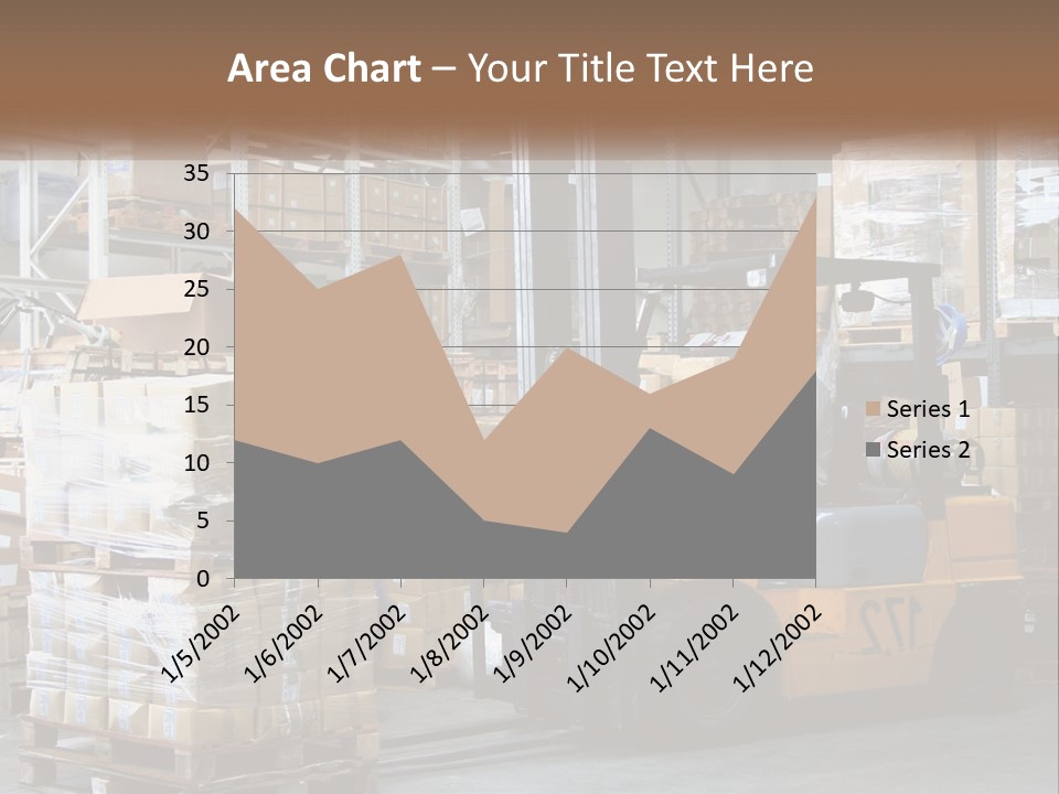 Products In Warehouses PowerPoint Template