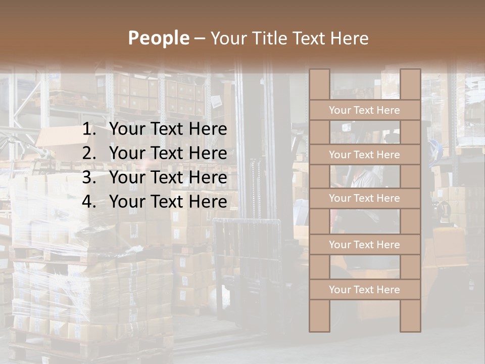 Products In Warehouses PowerPoint Template