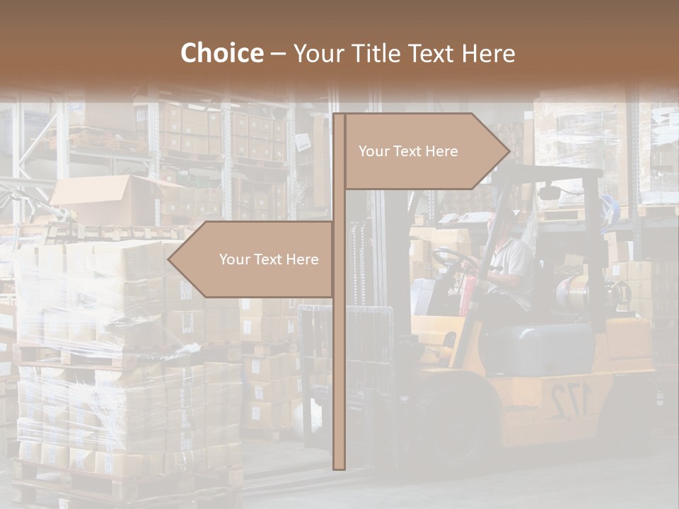 Products In Warehouses PowerPoint Template