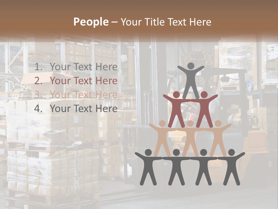 Products In Warehouses PowerPoint Template