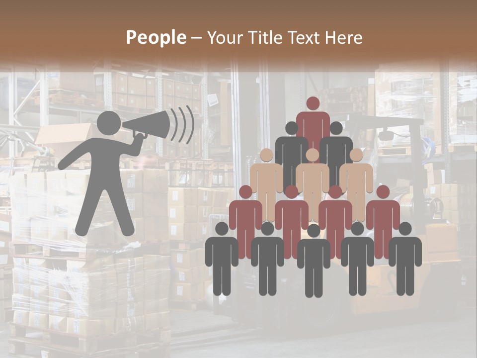 Products In Warehouses PowerPoint Template