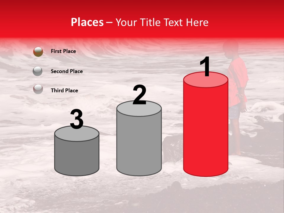 A Boy By The Sea PowerPoint Template