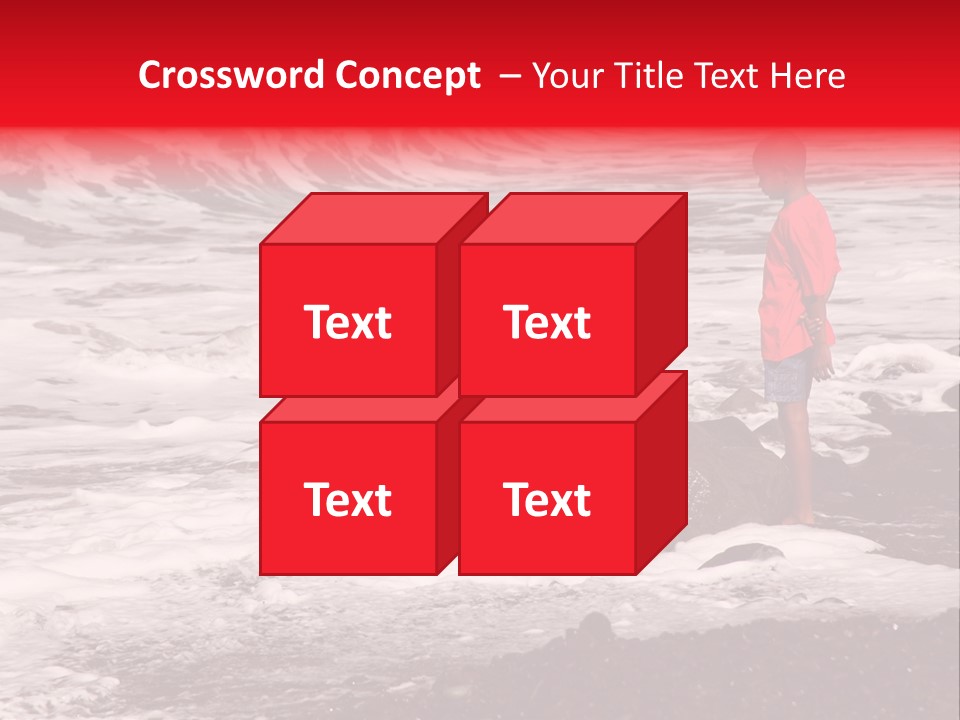 A Boy By The Sea PowerPoint Template