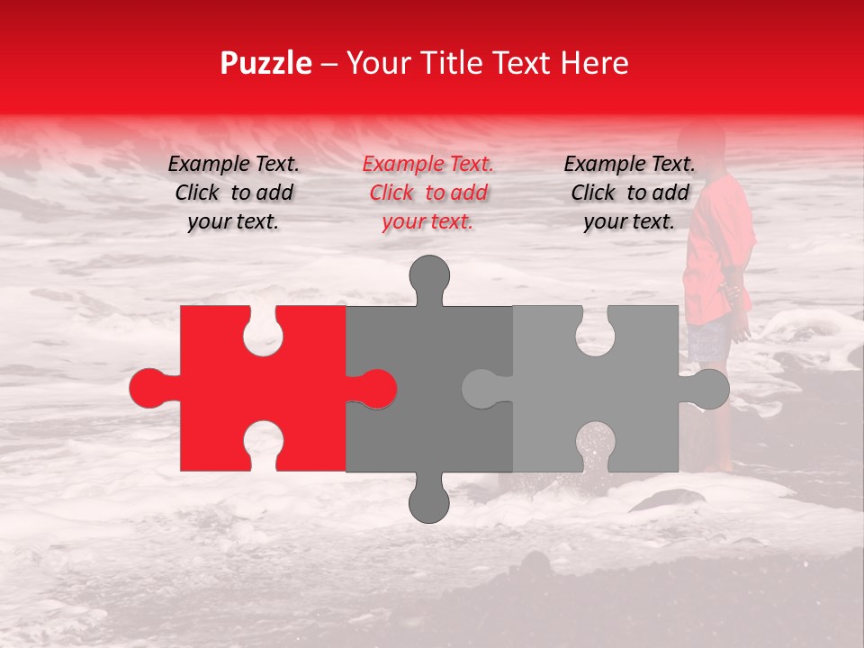 A Boy By The Sea PowerPoint Template