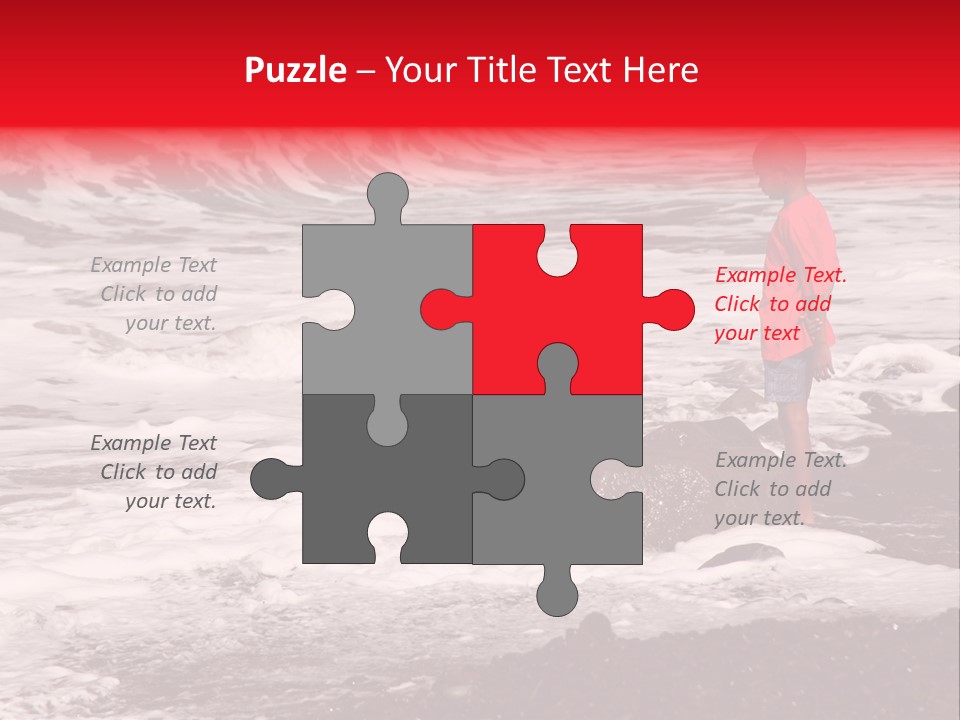 A Boy By The Sea PowerPoint Template