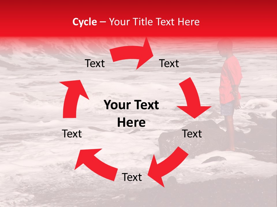 A Boy By The Sea PowerPoint Template