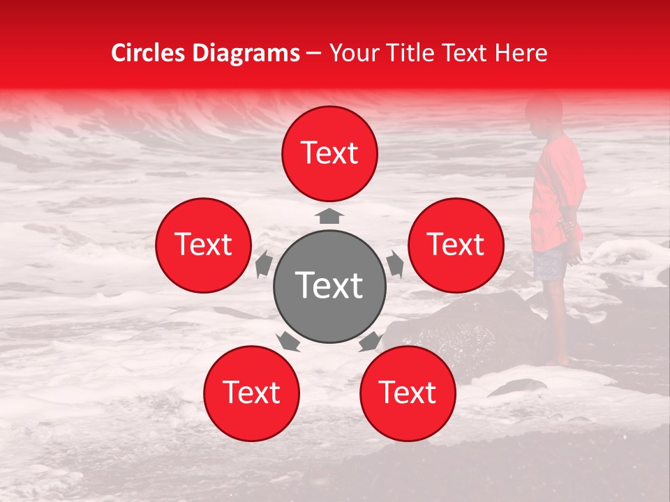 A Boy By The Sea PowerPoint Template