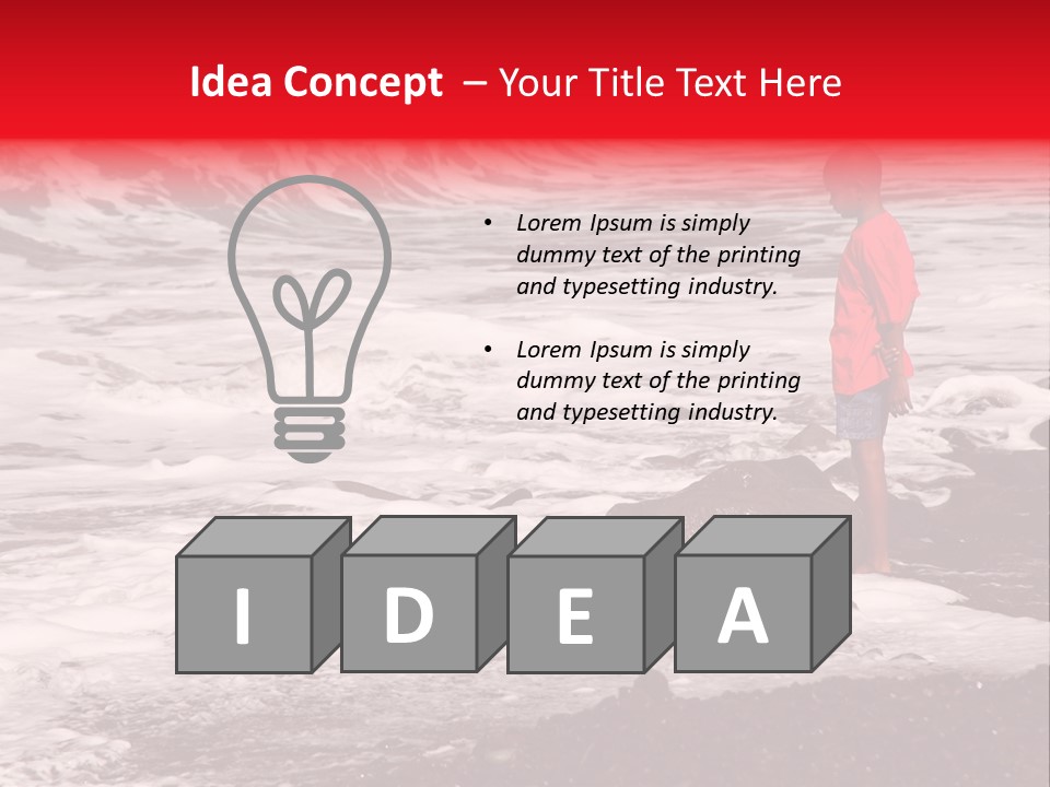 A Boy By The Sea PowerPoint Template