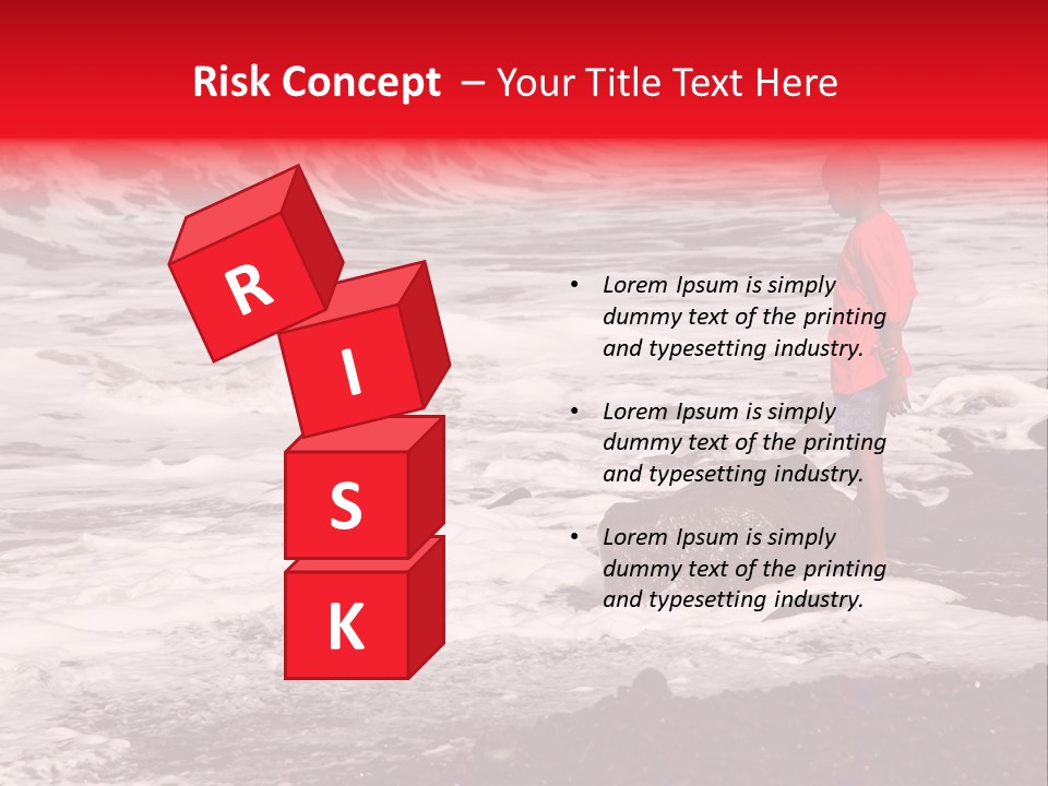 A Boy By The Sea PowerPoint Template