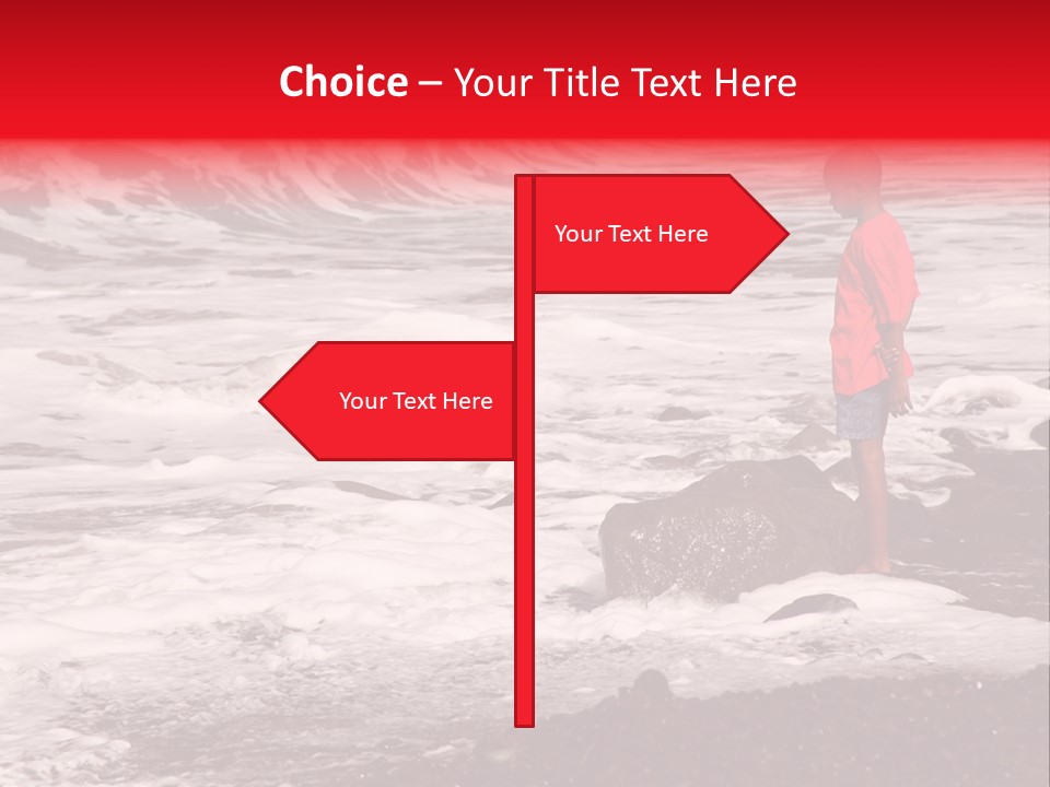 A Boy By The Sea PowerPoint Template