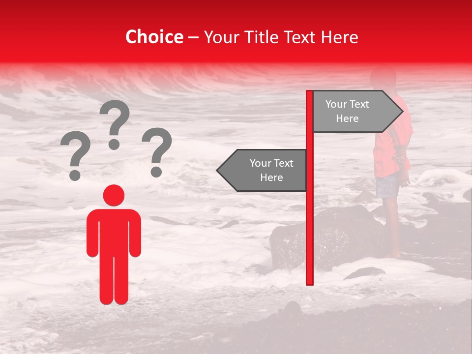 A Boy By The Sea PowerPoint Template