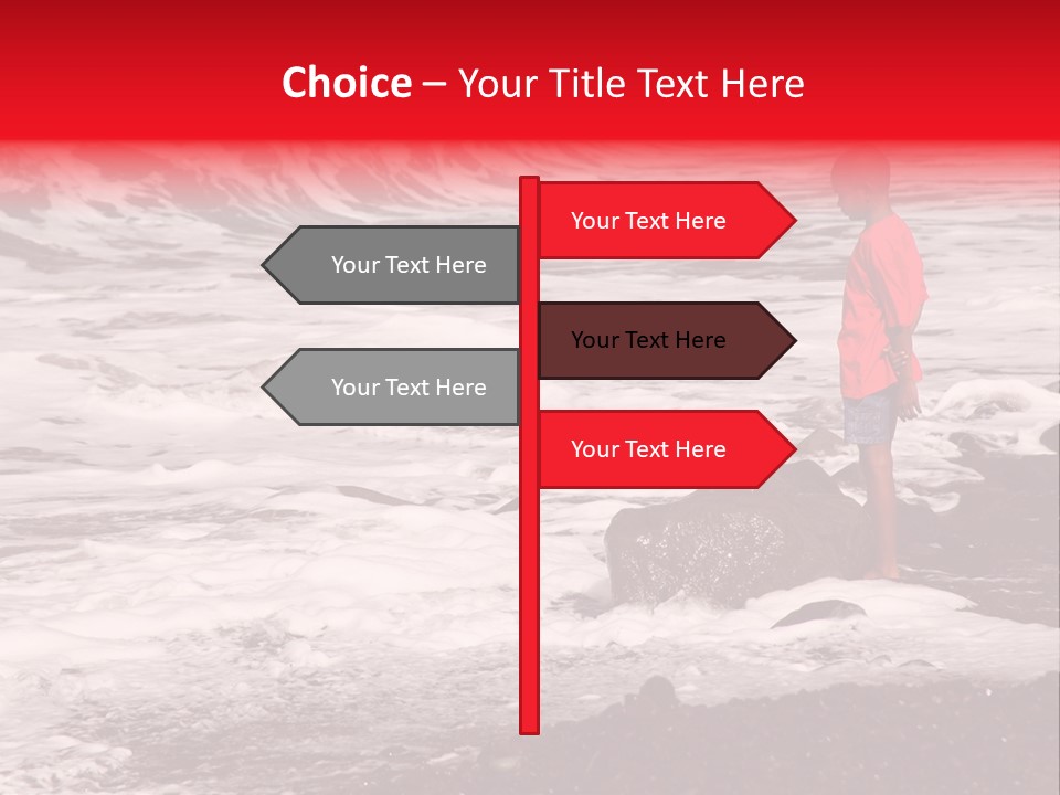 A Boy By The Sea PowerPoint Template