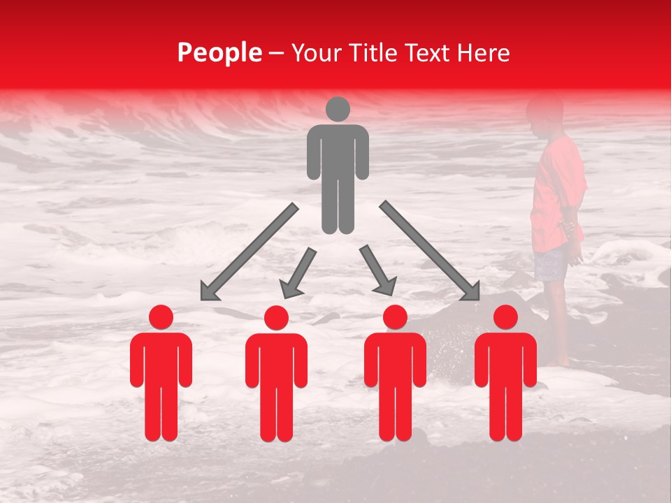 A Boy By The Sea PowerPoint Template