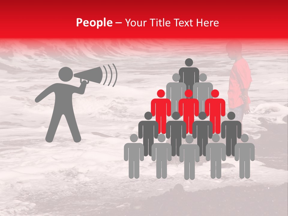 A Boy By The Sea PowerPoint Template