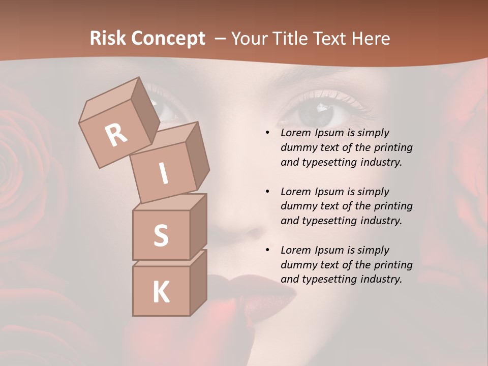 Girl In Roses PowerPoint Template